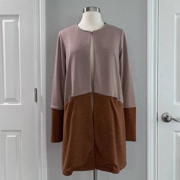 LOGO Lounge by Lori Goldstein French Terry Jacket w/ Faux Fur Collar - Picture 2 of 16